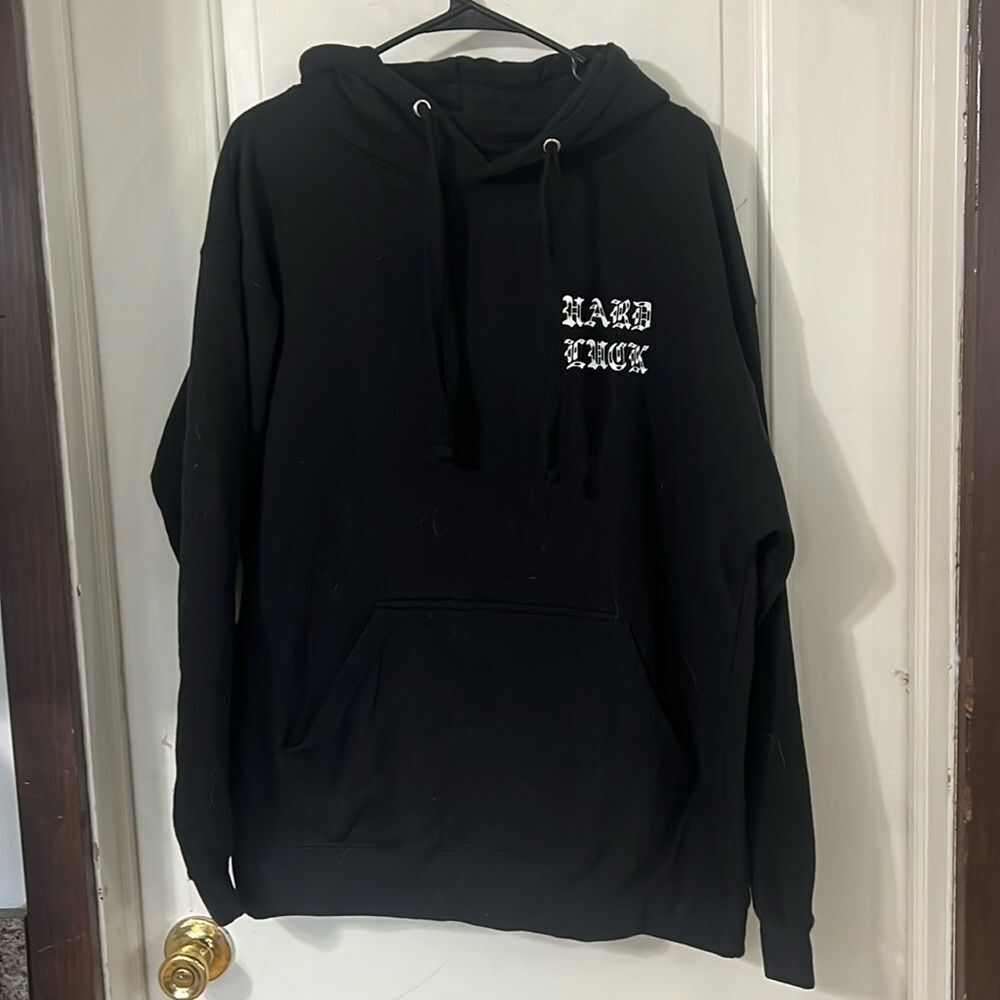 Hard luck black hoodie
